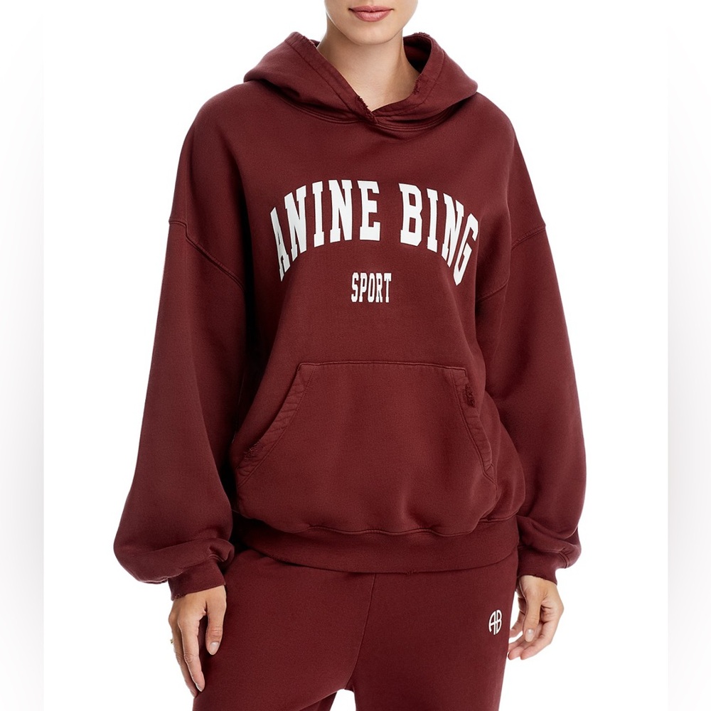 Anine Bing Deep Red Hoodie